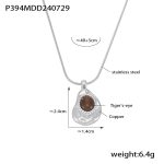 color: P394-Steel Color Necklace