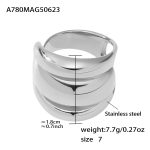color: A780-Steel Color Ring / size: US 7