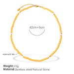 color: XL862YWG Natural Stone Necklace