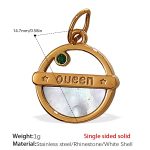 color: PJ494WEG White Shell Gold Pendant