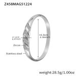 color: Z458-Steel Color White Zircon Bangle