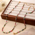 Colorful Stainless Steel Beaded Personal Accessories Bohemian Ethnic Necklace Jewelry Popular Ornament