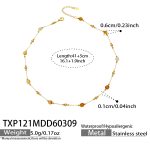 color: TXP121-Gold Necklace (Natural Stone Sizes Vary Order with Caution)