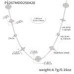 color: P1267-Steel Color Necklace 39+5cm