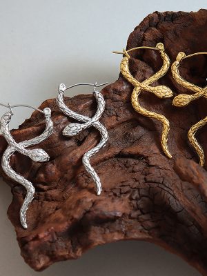Snake Cross Surround Smart Snake Earrings Cold Noble Cool Beautiful Elegant Personalized Ear Jewelry