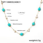 color: TXP118-Gold Necklace (Natural Stone Sizes Vary ?? Color May Vary Slightly ?? Order with Caution)