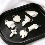 Design Natural White Shell Carved Feet Various Shapes Pendants DIY Accessories
