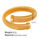 color: 12mm Width SZ43 Gold