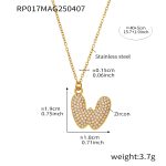 color: RP017-W Letter Gold Necklace 40+5cm