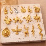 Three-Dimensional Animal Series Pendant Cute Cute Bear Pearl Pendant DIY Ornament Accessories