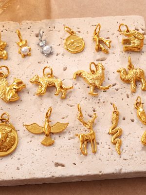 Three-Dimensional Animal Series Pendant Cute Cute Bear Pearl Pendant DIY Ornament Accessories