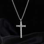 Ornament Pattern Cross Men's Necklace Stainless Steel Pendant Pendant