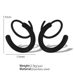 color: EH242 Black Left/Right Earrings